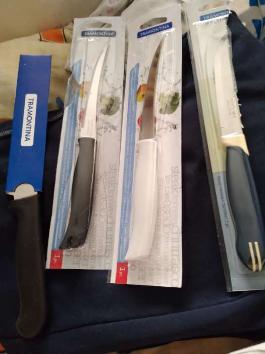 Фотография покупателя товара Набор кухонных ножей для помидоров Tramontina Multicolor, 2 предмета, лезвие 12,7 см - Фото 3