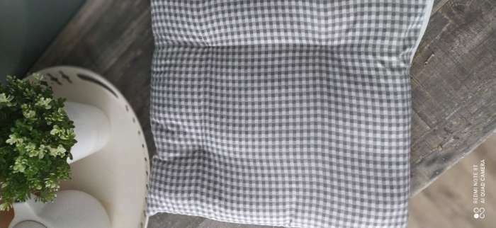 Фотография покупателя товара Сидушка на стул Этель "Клеточка" 40х40 см, цв. серый, 100% полиэстер - Фото 3