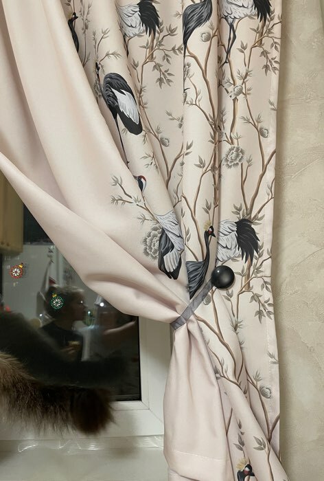 Фотография покупателя товара Подхват для штор, d = 4 см, цвет серый