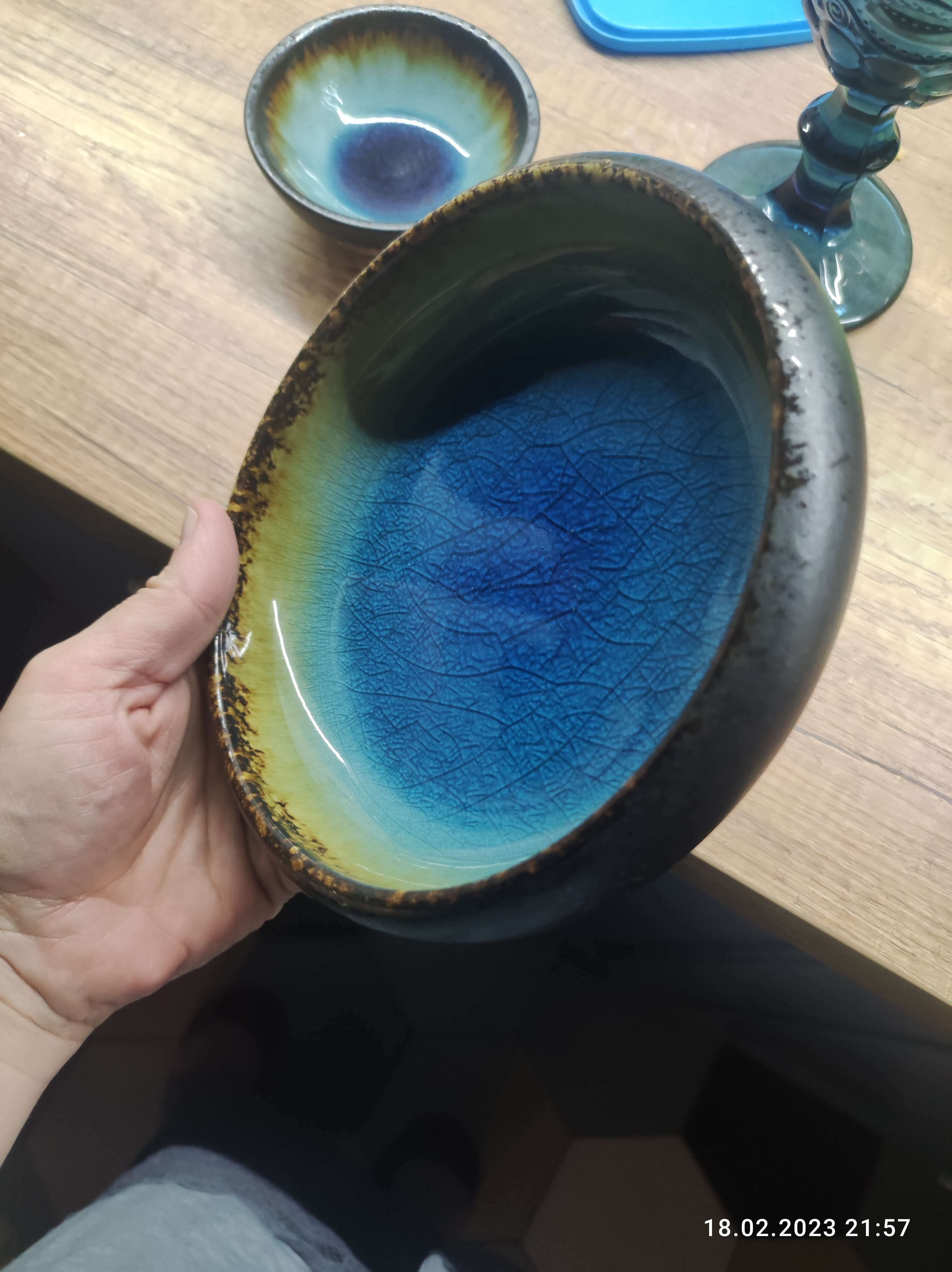 Фотография покупателя товара Чаша коническая Fervido, d=15,5 см, цвет голубой - Фото 6