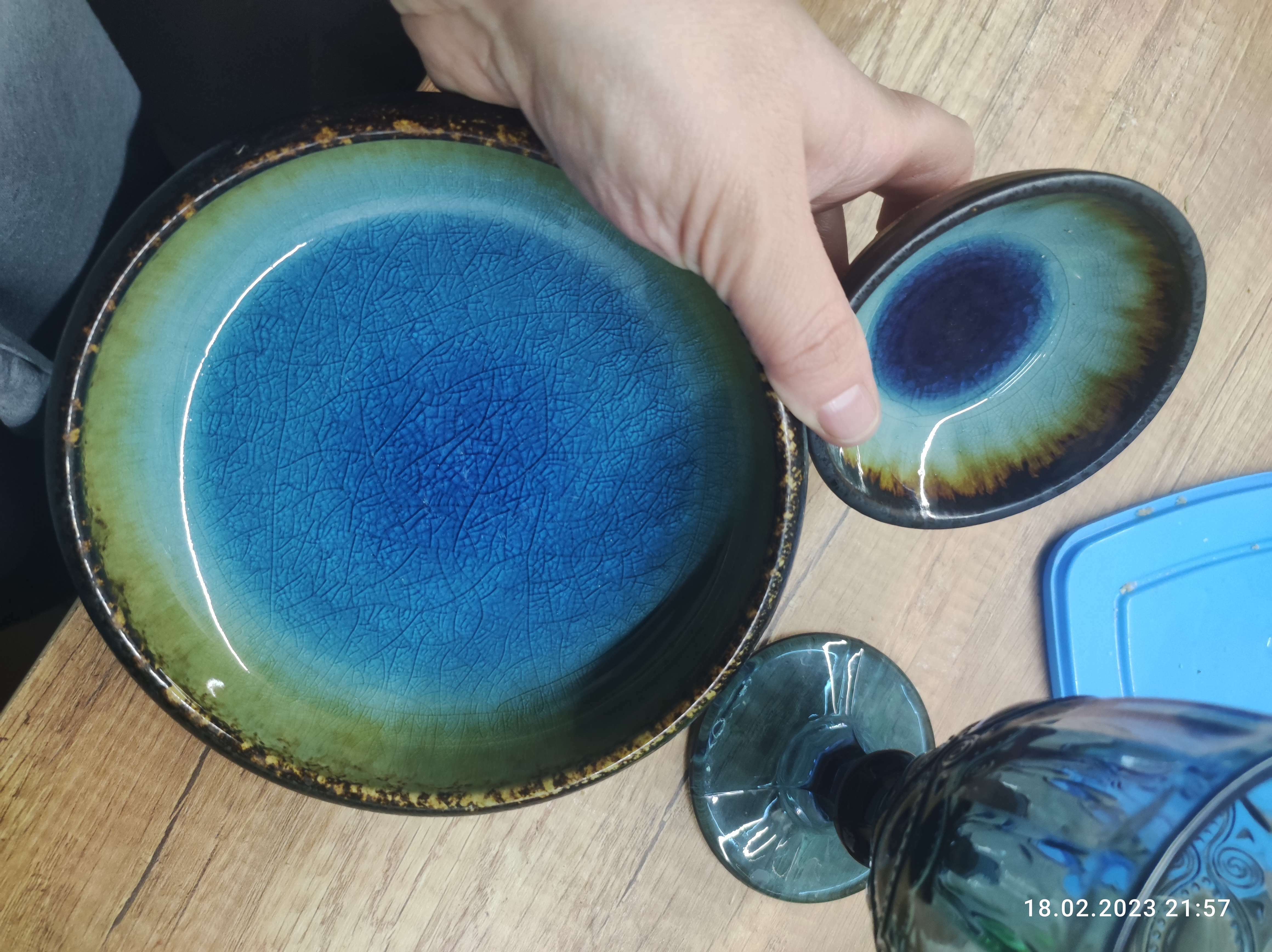 Фотография покупателя товара Чаша коническая Fervido, d=15,5 см, цвет голубой - Фото 4