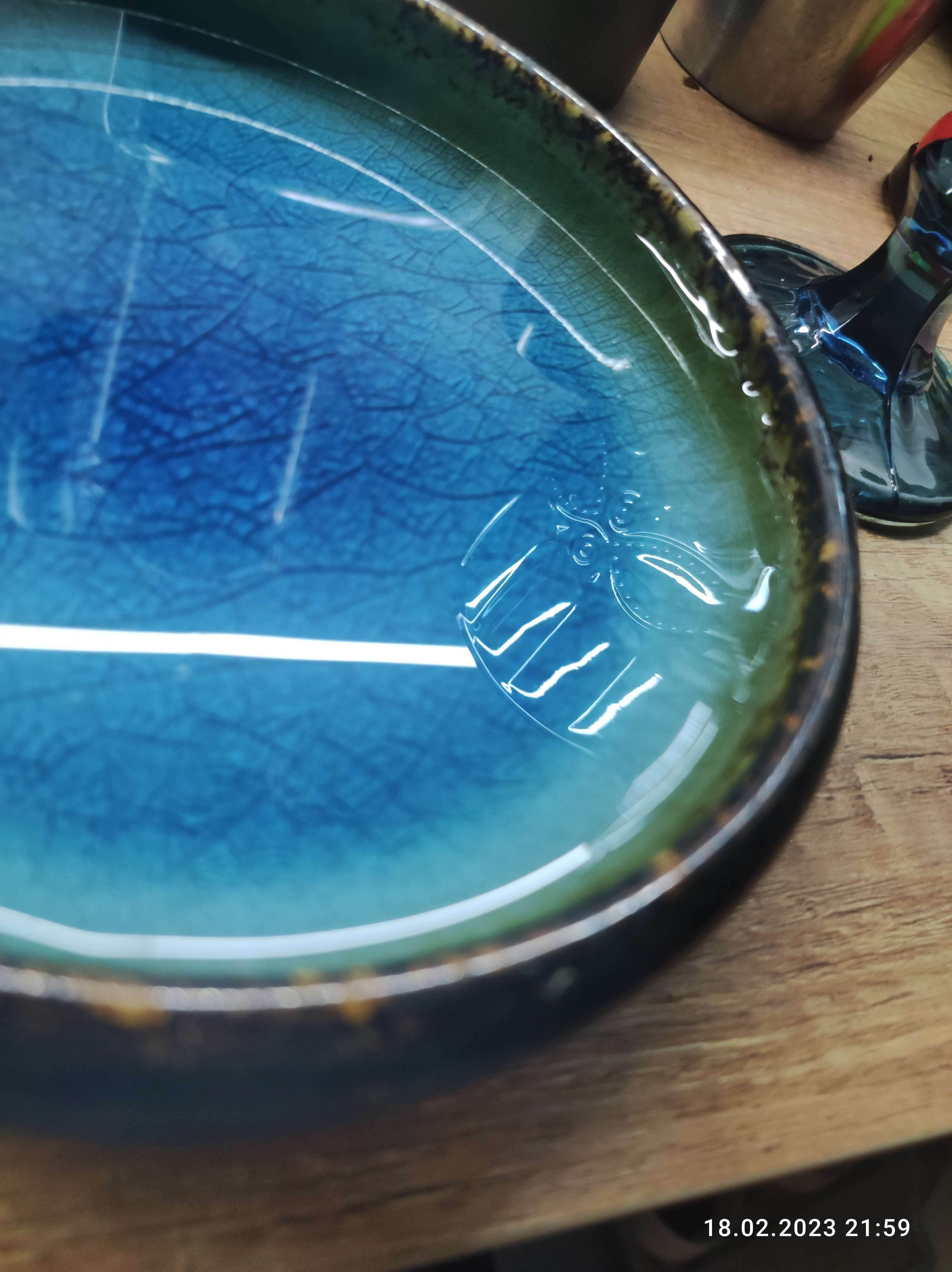Фотография покупателя товара Чаша коническая Fervido, d=15,5 см, цвет голубой - Фото 2