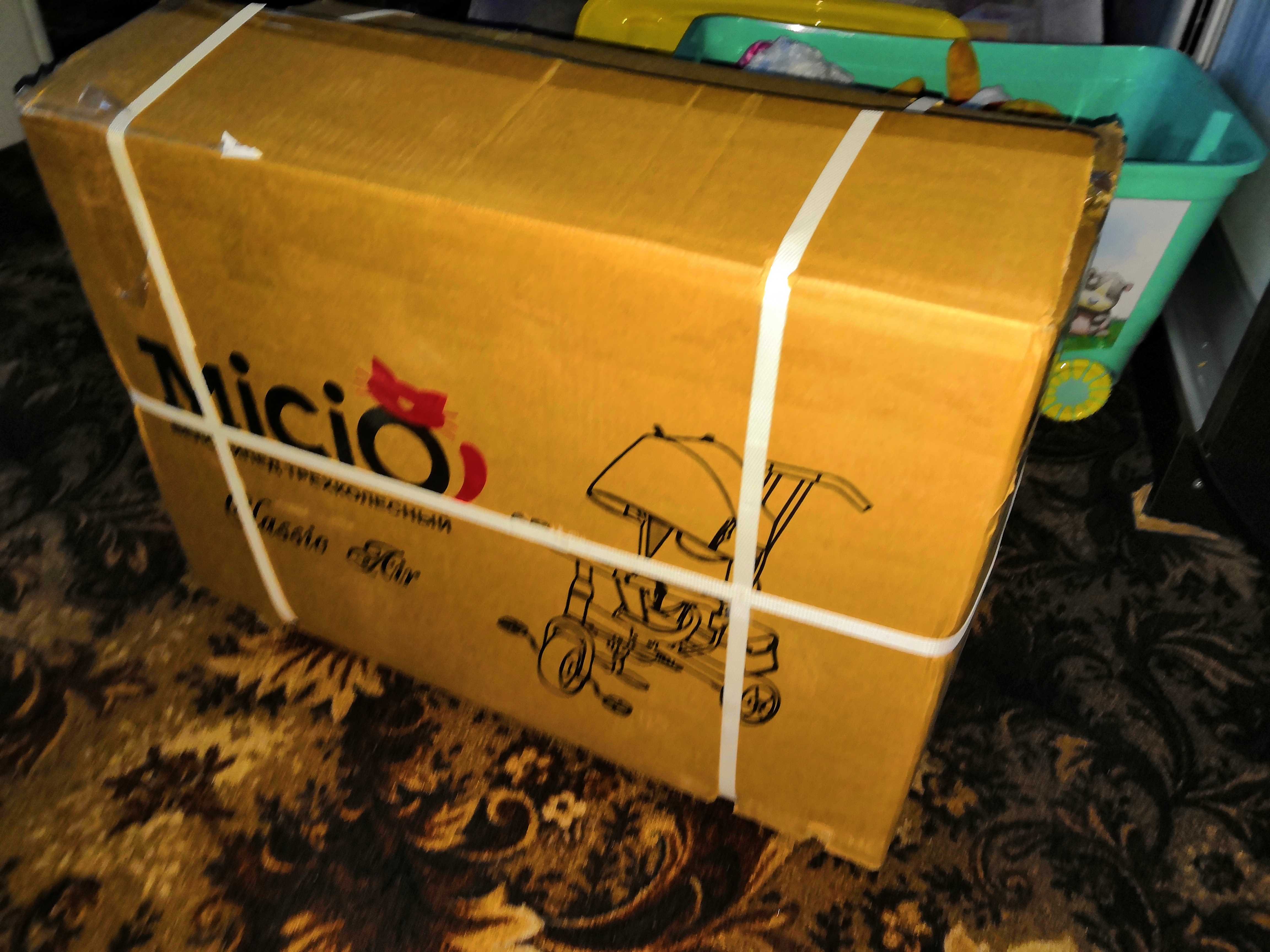 Фотография покупателя товара Велосипед трёхколёсный Micio Classic Air, надувные колёса 10"/8, цвет сливовый