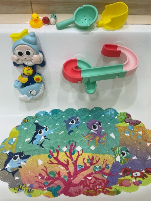 Фотография покупателя товара Игрушка водная горка для игры в ванной, конструктор, набор на присосках «Аквапарк МИНИ»