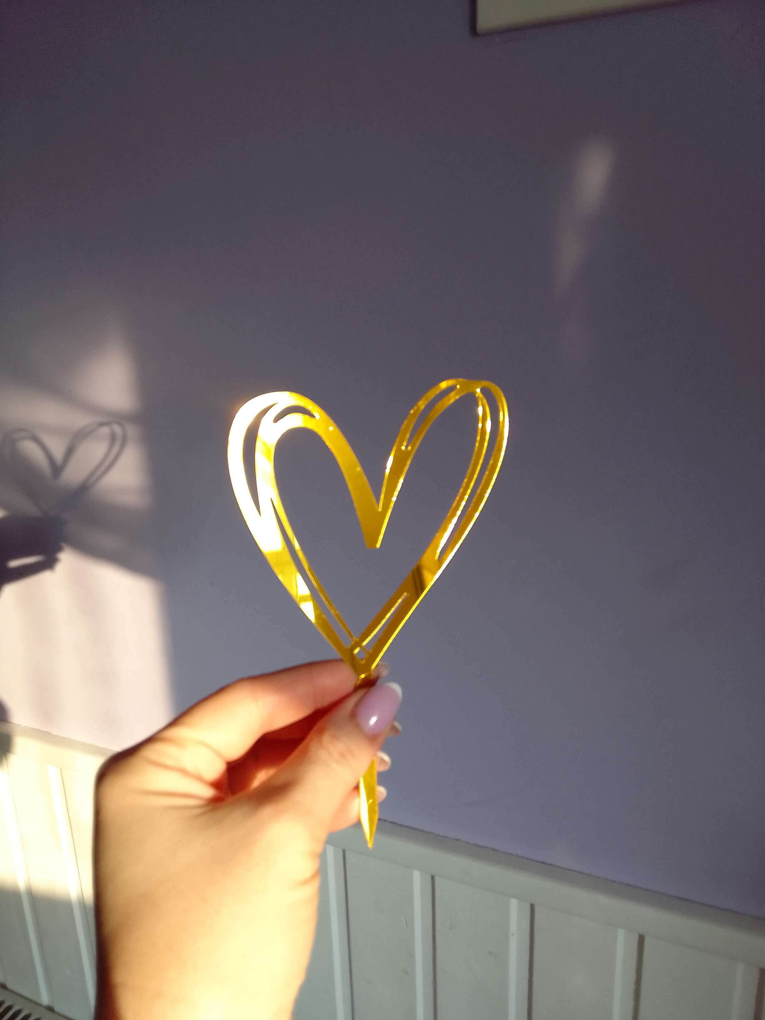 Фотография покупателя товара Топпер "Сердце", золото, Дарим Красиво - Фото 3