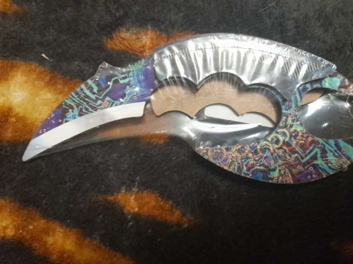 Фотография покупателя товара Сувенир деревянный "Ножик Керамбит с защитой пальцев", цвет ледяная закалка - Фото 1