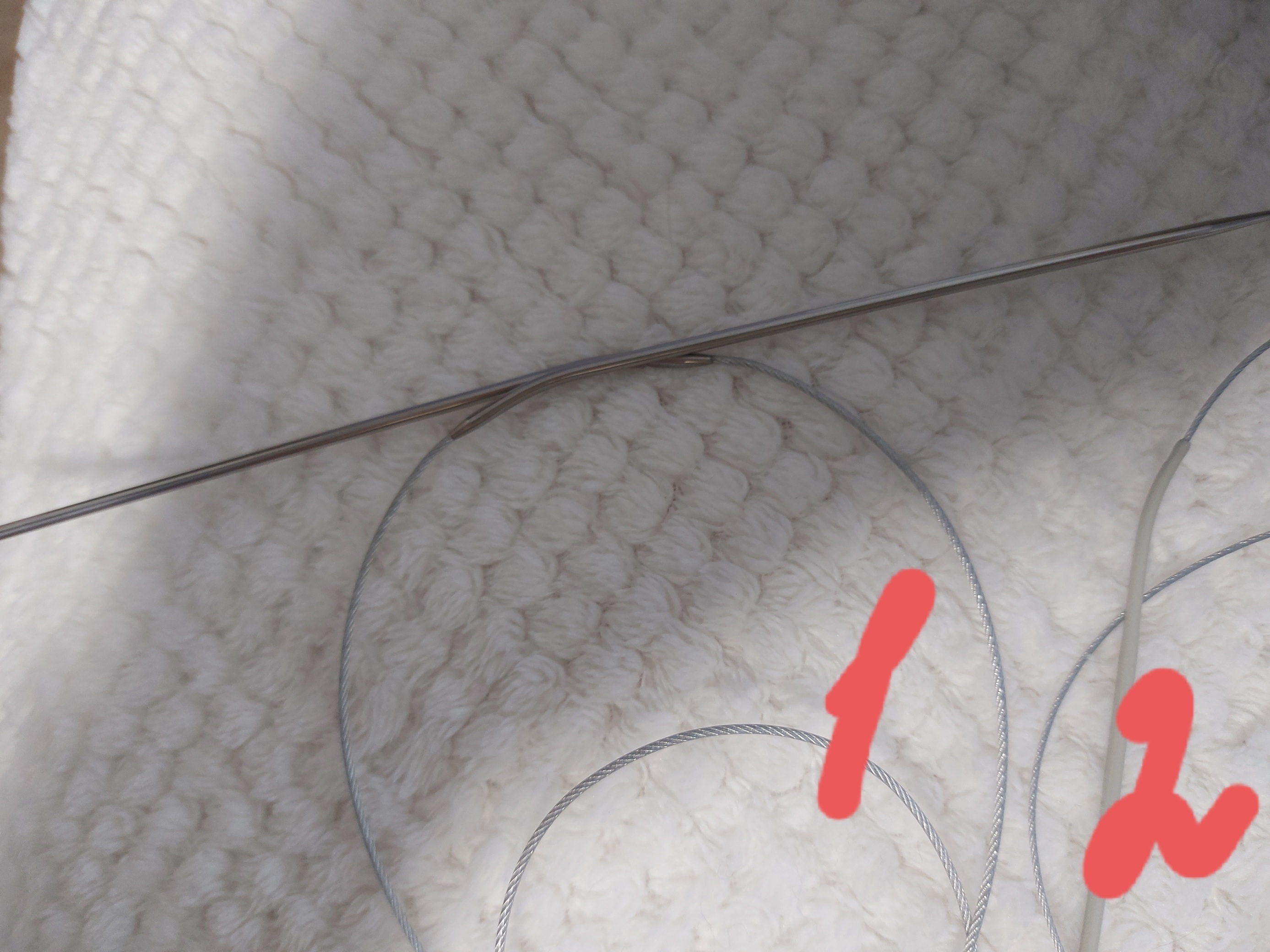 Фотография покупателя товара Спицы круговые, для вязания, с тефлоновым покрытием, с металлическим тросом, d = 4 мм, 14/80 см - Фото 4