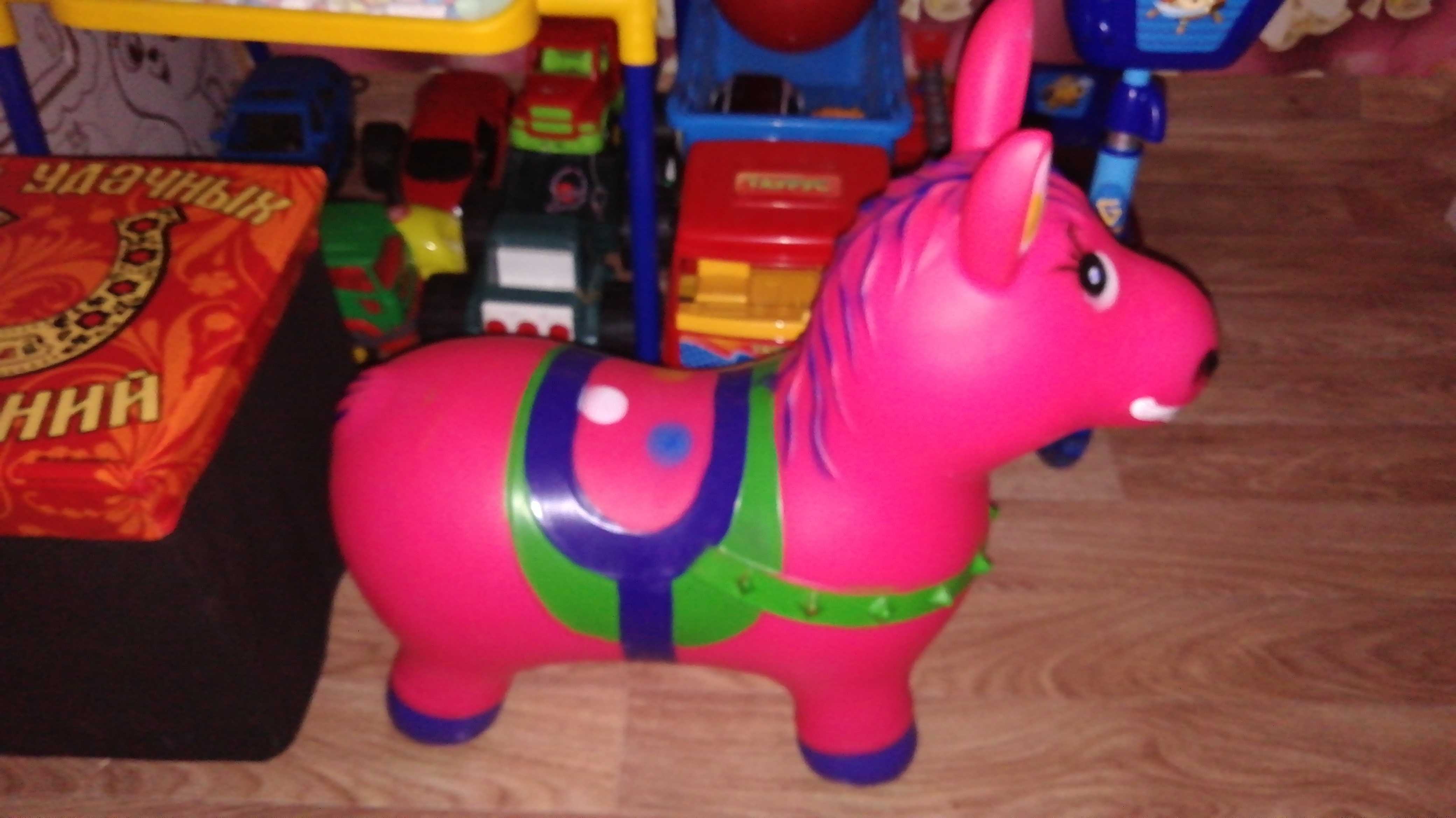 Фотография покупателя товара Попрыгун «Лошадь», h=51 см, 1300 г, цвета МИКС - Фото 1