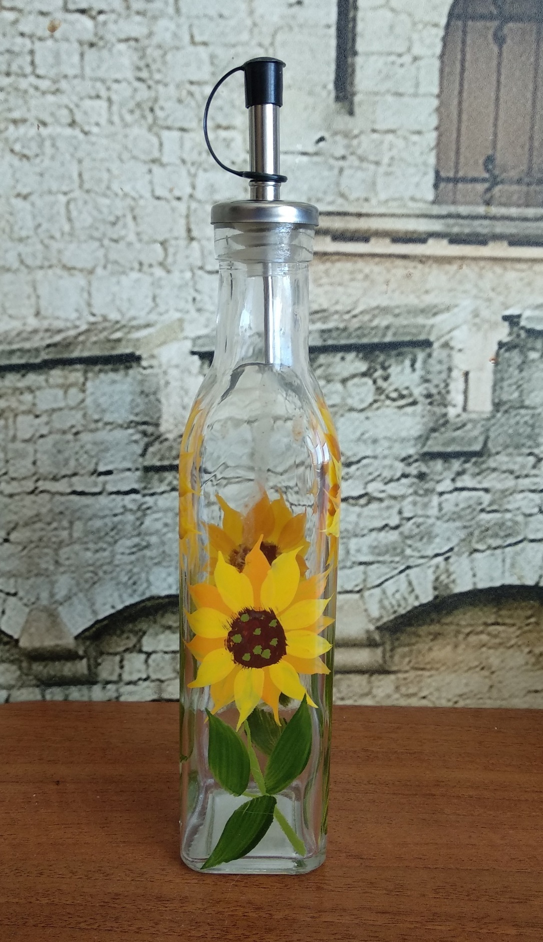 Фотография покупателя товара Бутыль стеклянная для соусов и масла с бугельным замком «Подсолнух», 300 мл, 25×5 см - Фото 3