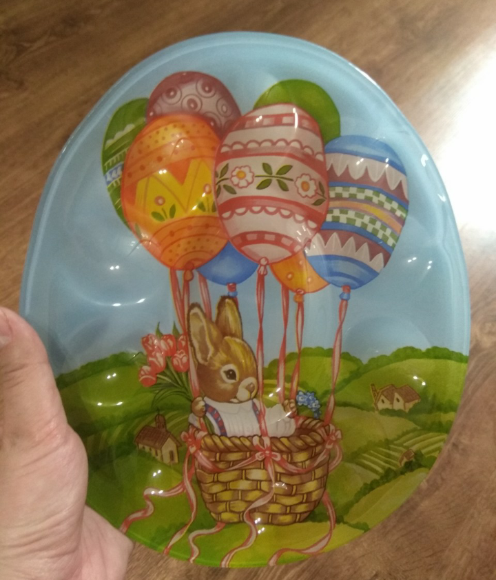 Фотография покупателя товара Подставка стеклянная для яиц 10 ячеек Доляна «Пасхальный кролик», 24×20,5 см