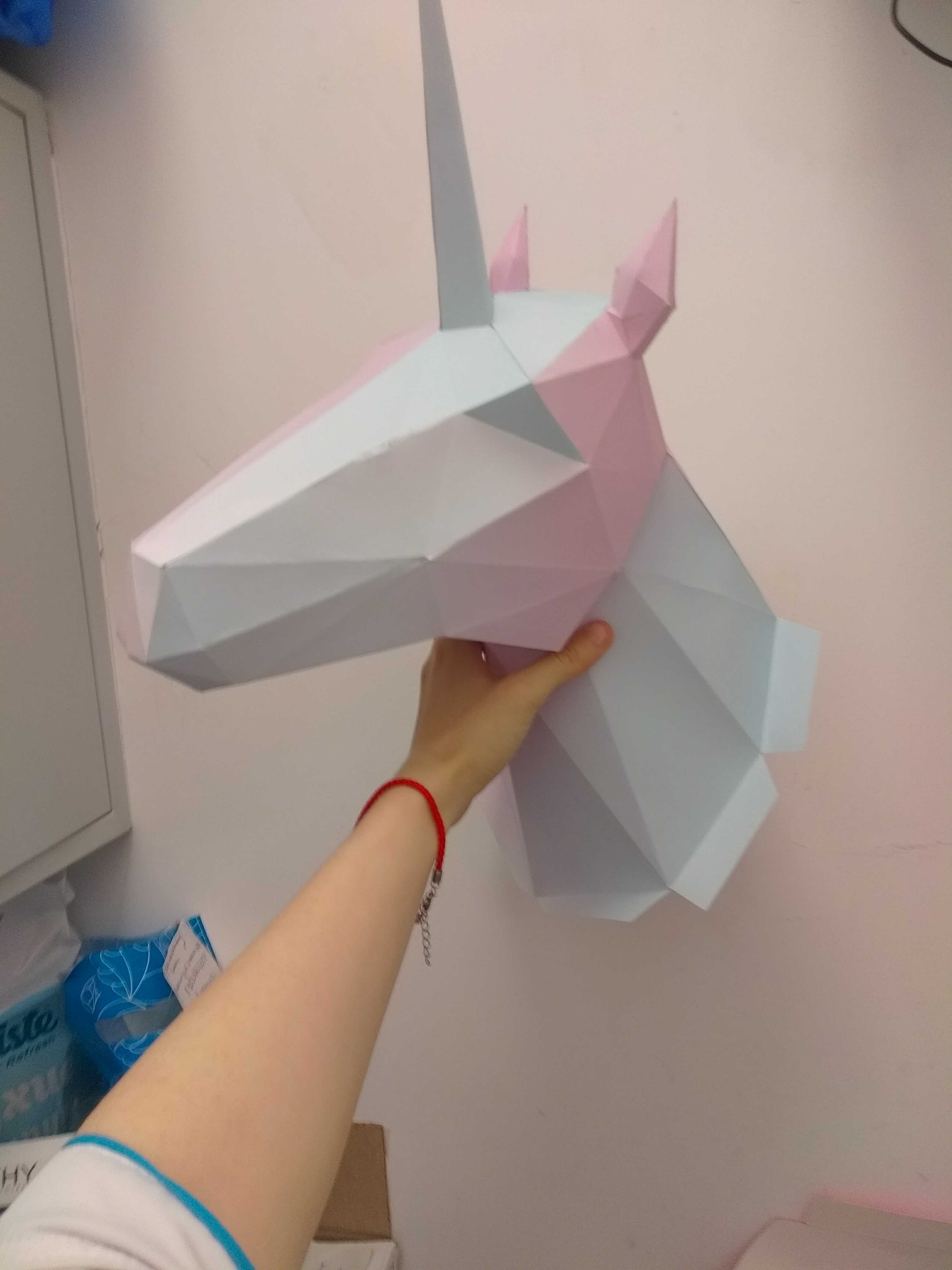 Фотография покупателя товара Набор для создания полигональной фигуры «Единорог», 32.5 × 44 см - Фото 1