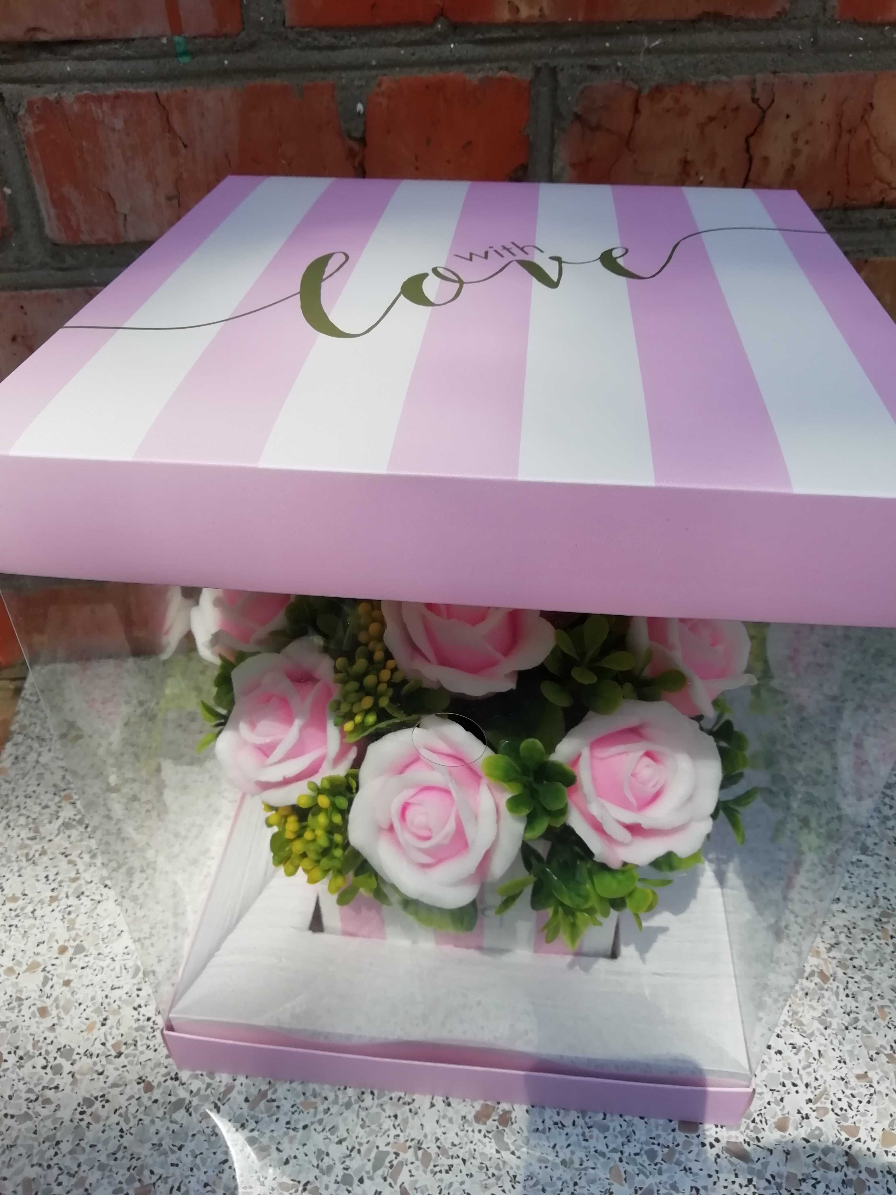 Фотография покупателя товара Коробка подарочная для цветов с вазой и PVC окнами складная, упаковка, With Love 23 х 30 х 23 см - Фото 20