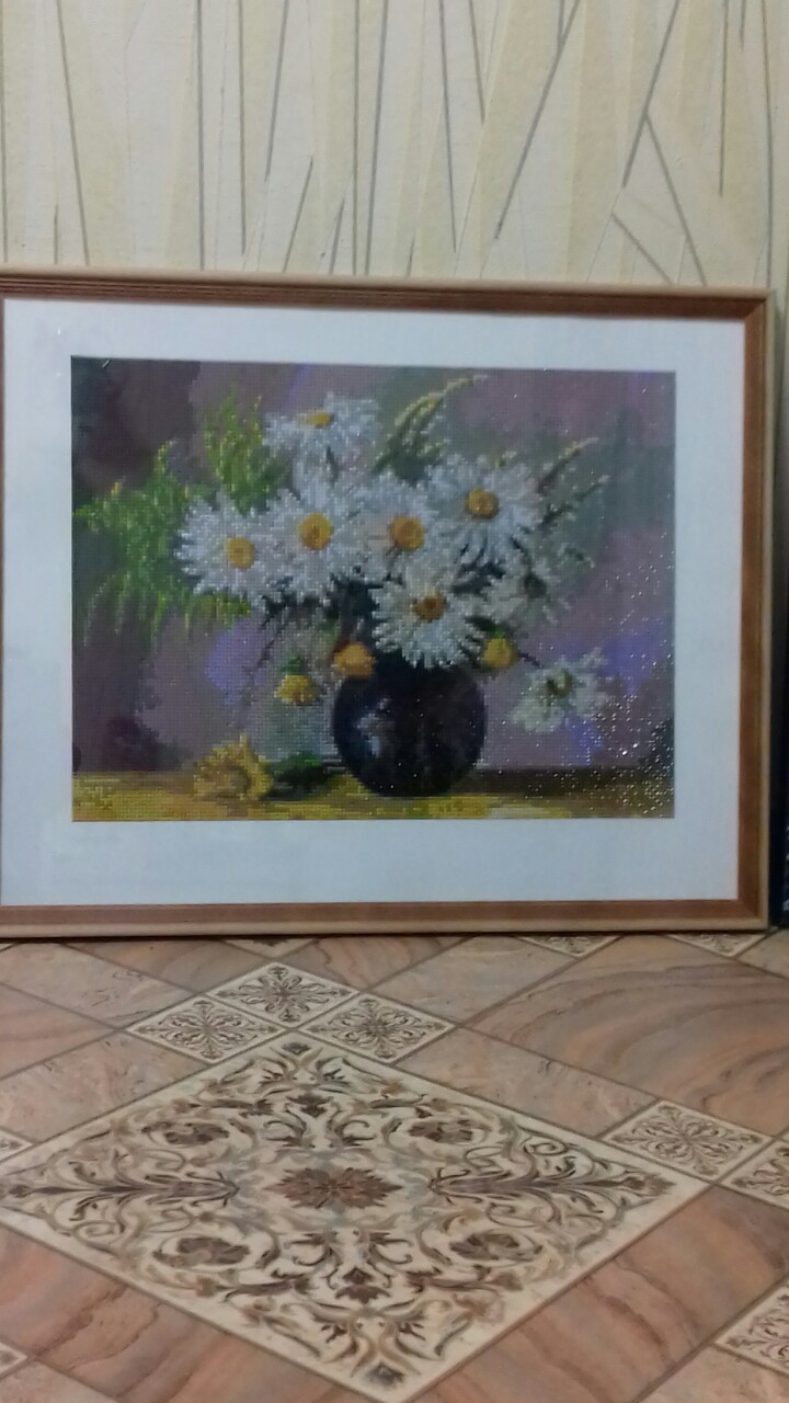 Фотография покупателя товара Алмазная мозаика «Ваза с цветами» 40 × 30 см, 31 цвет - Фото 2