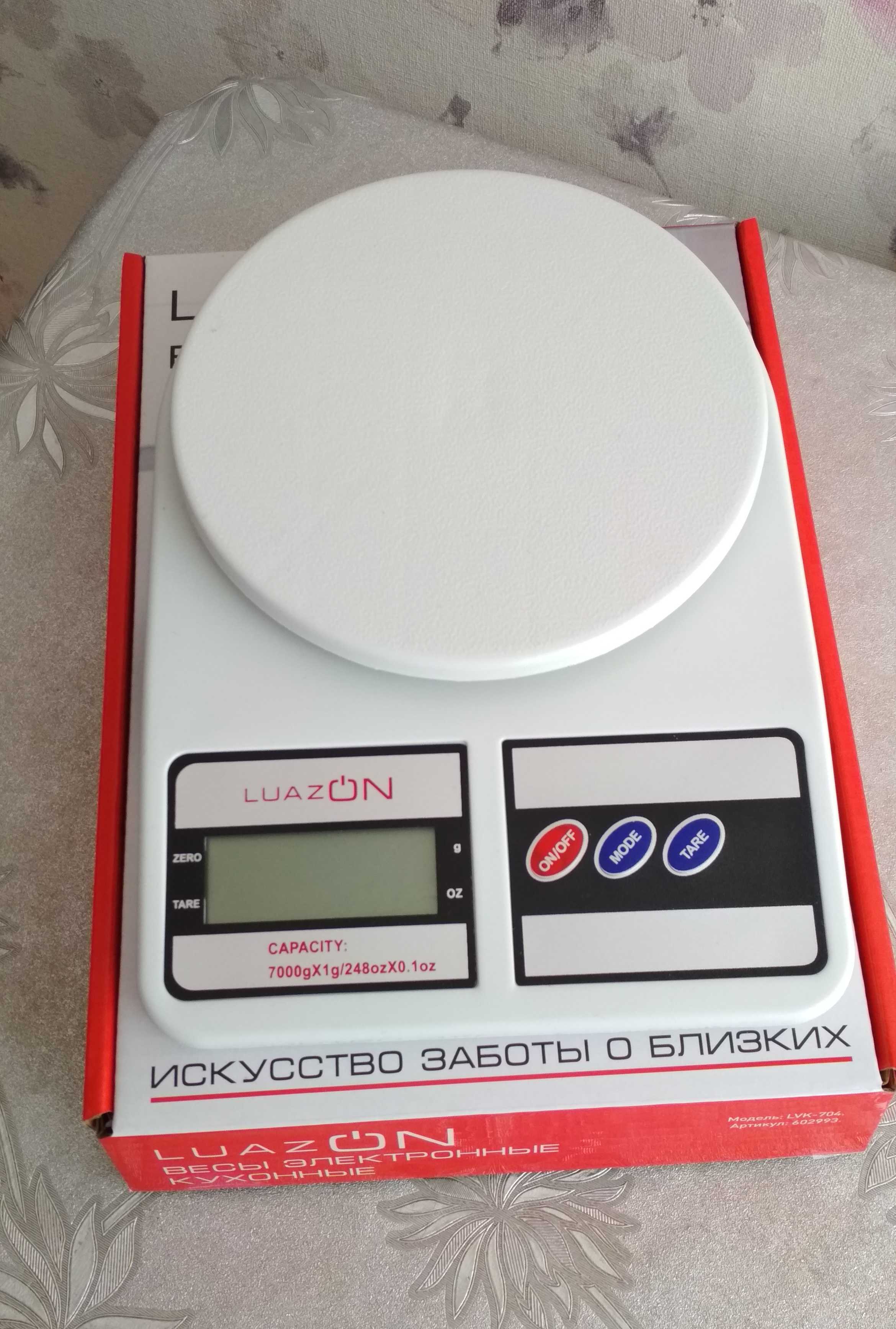 Фотография покупателя товара Весы кухонные Luazon LVK-704, электронные, до 7 кг, белые - Фото 53