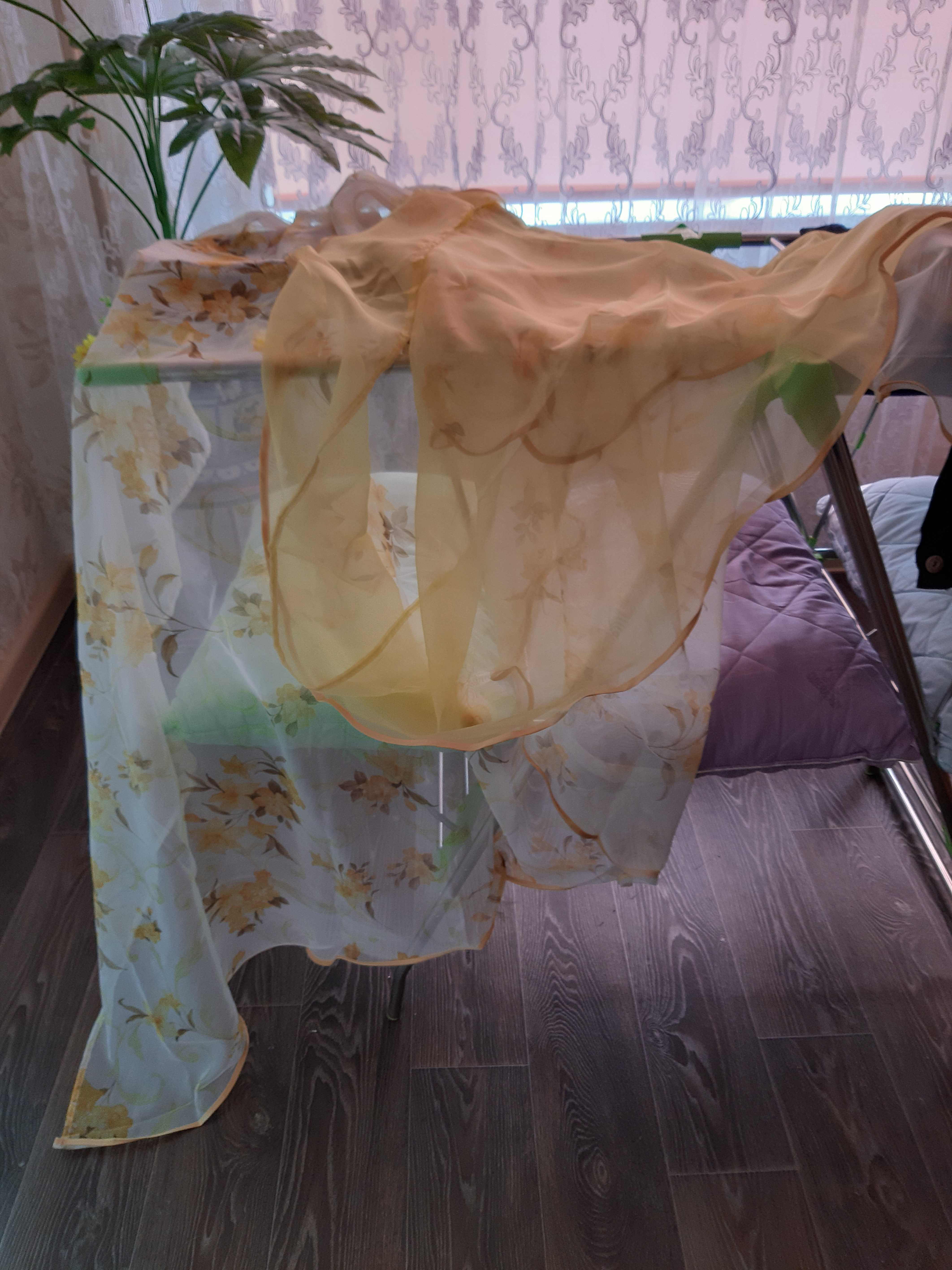 Фотография покупателя товара Комплект штор для кухни Witerra Иллюзия 300х150см, золото, левая, пэ100% - Фото 2