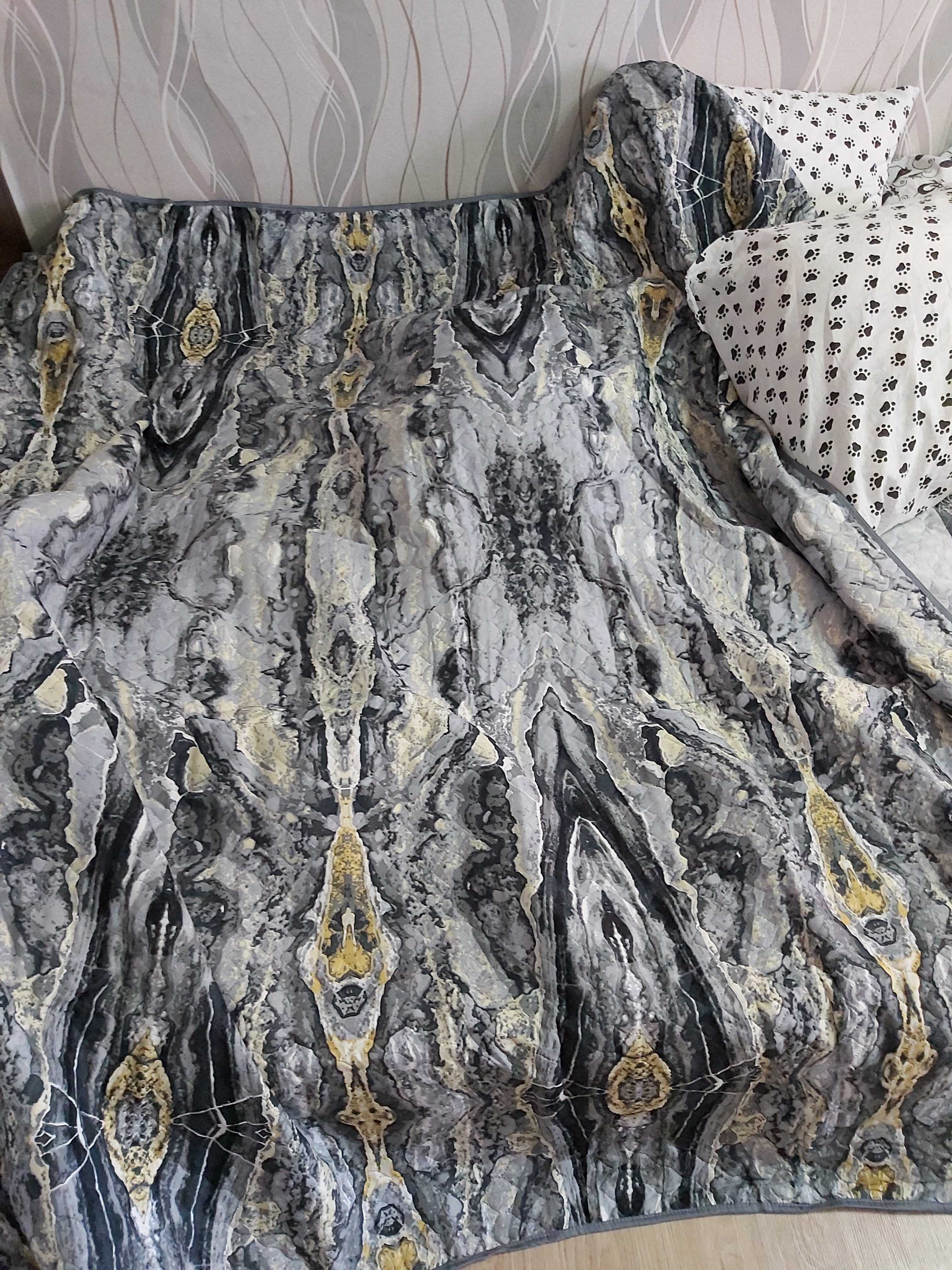 Фотография покупателя товара Покрывало Этель Минералы евро макси Яшма 220х240 см, микрофибра 100% п/э - Фото 10