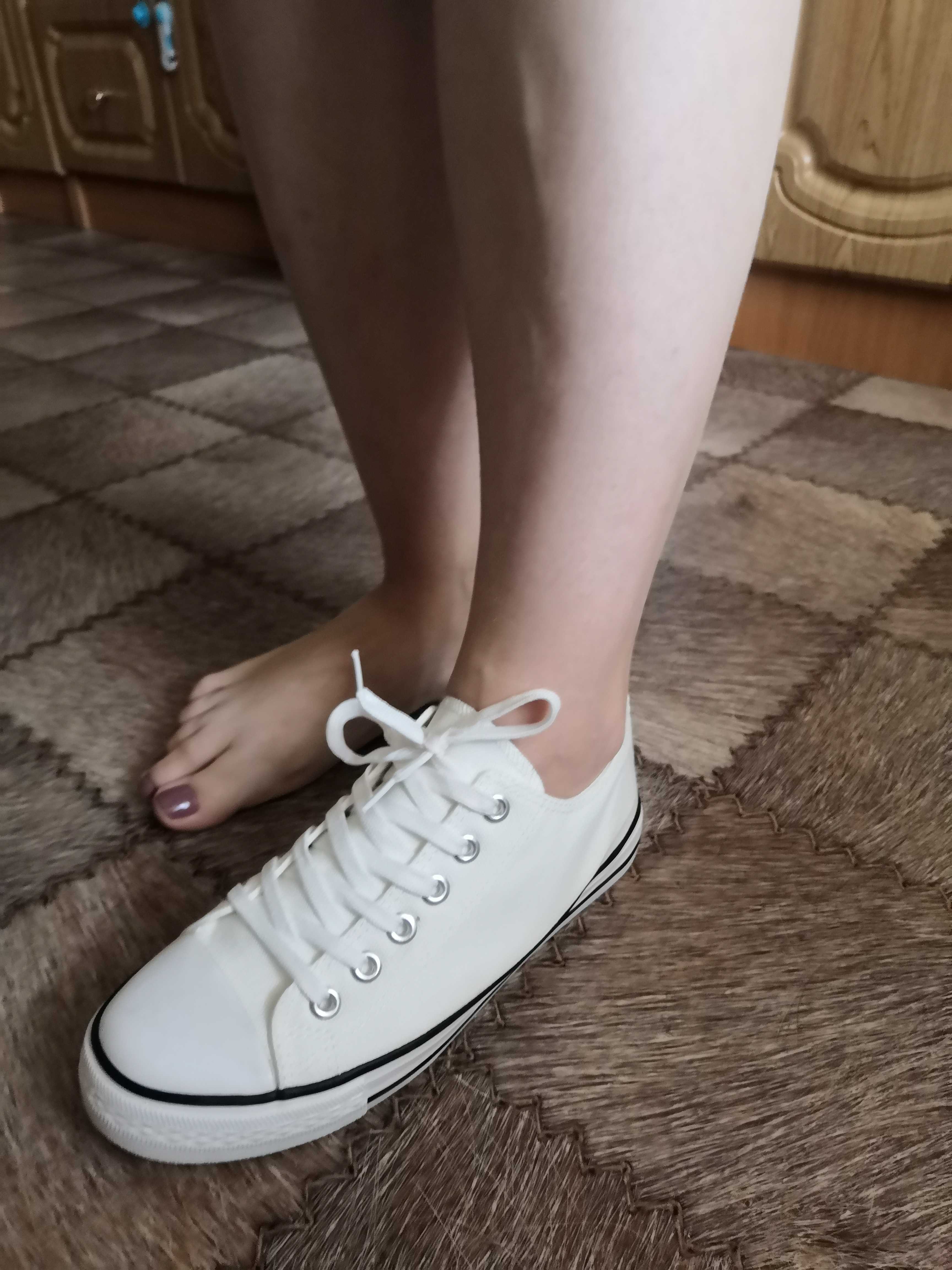 Фотография покупателя товара Кеды женские MINAKU, шнурки, цвет белый, размер 41 - Фото 1