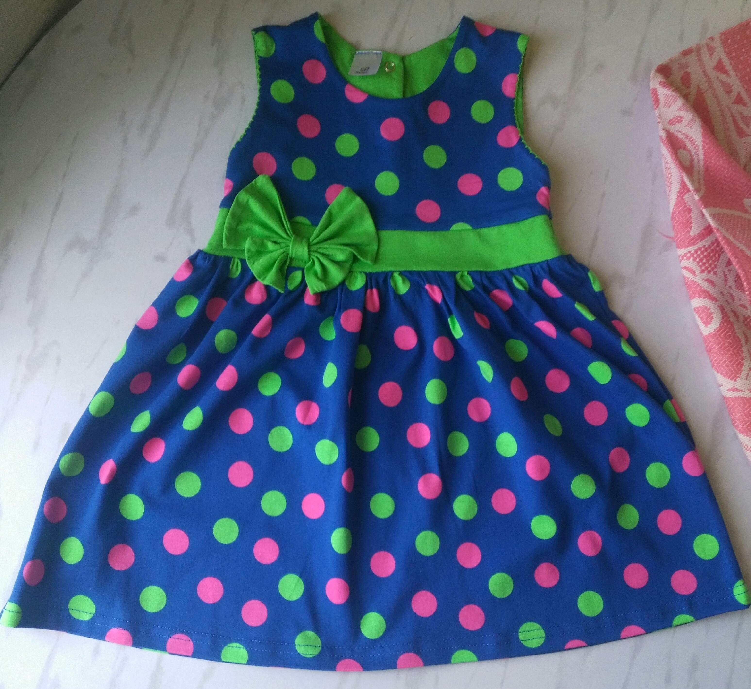 Фотография покупателя товара Платье «Милаша» для девочки , цвет синий, рост 98 - Фото 5