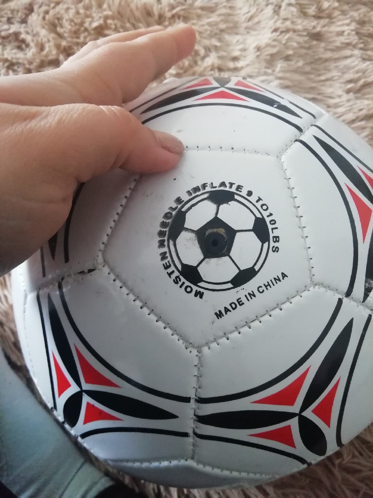 Фотография покупателя товара Мяч футбольный ONLYTOP, PVC, машинная сшивка, 32 панели, р. 5, цвет МИКС - Фото 3