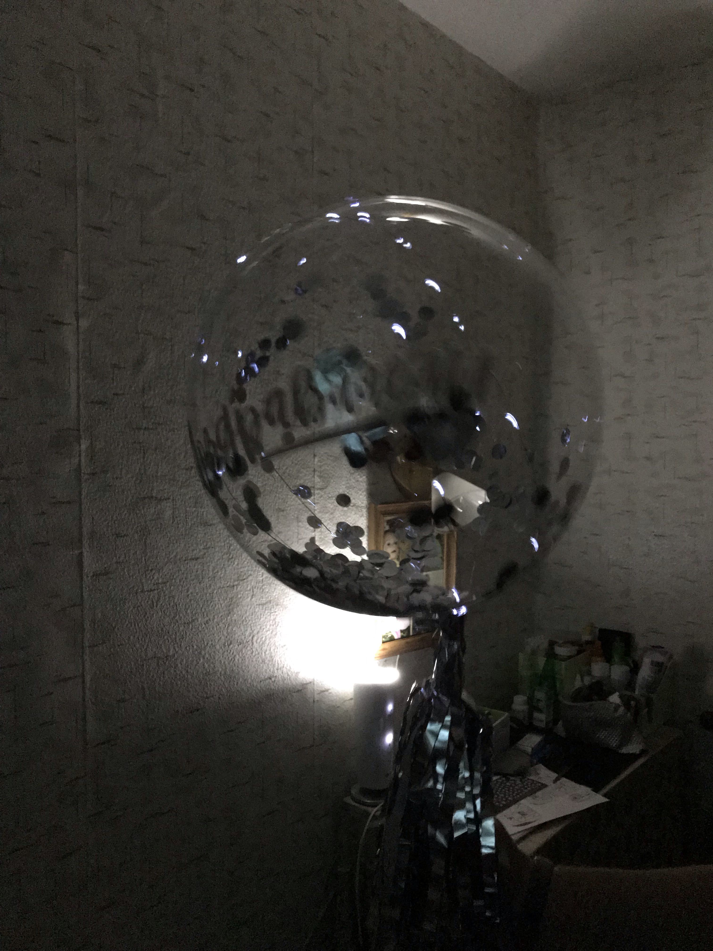 Фотография покупателя товара Светящийся шар «В день рождения!» + светодиодная лента - Фото 2