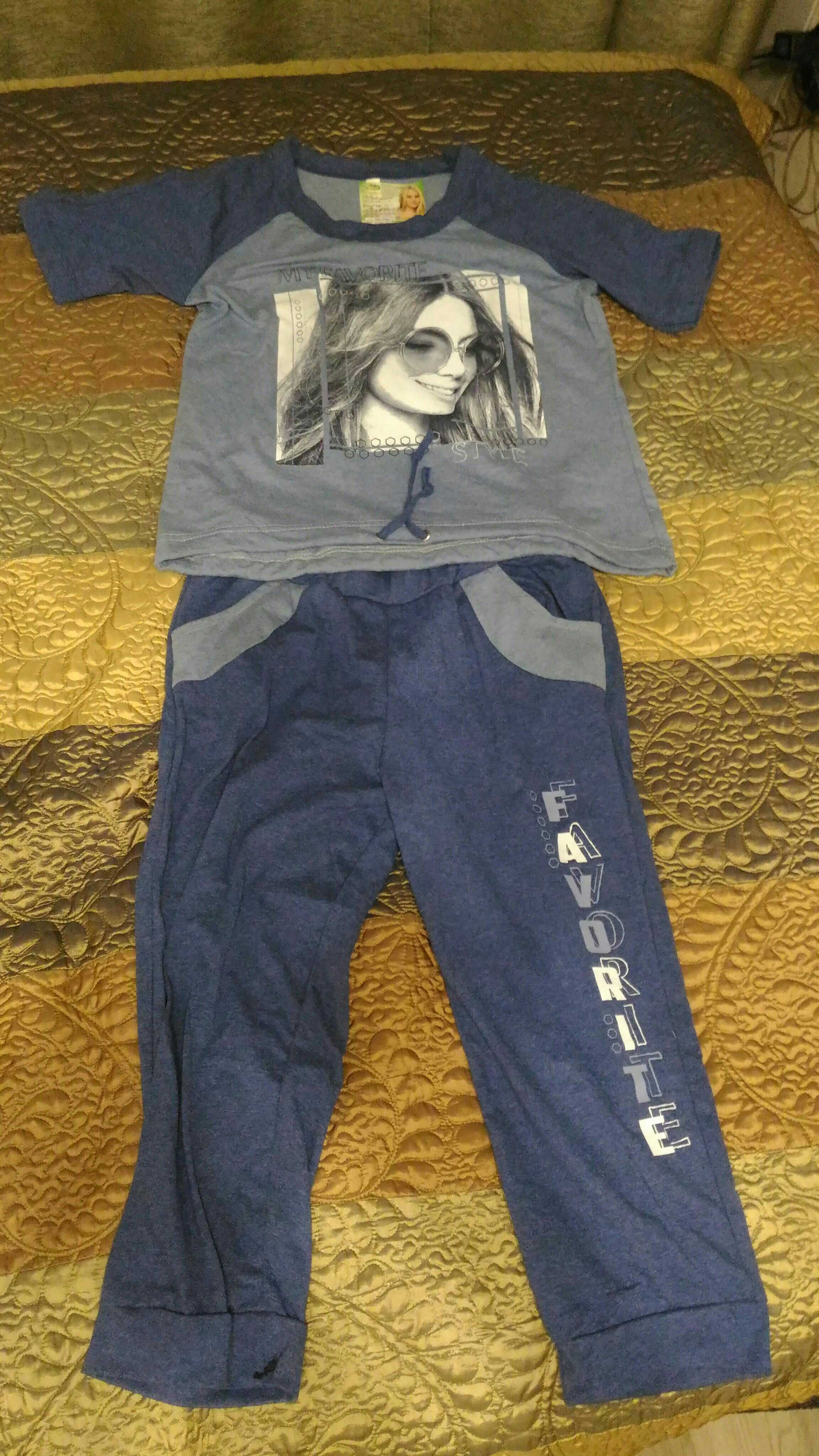 Фотография покупателя товара Комплект женский (футболка, бриджи), цвет МИКС, размер 44 - Фото 3