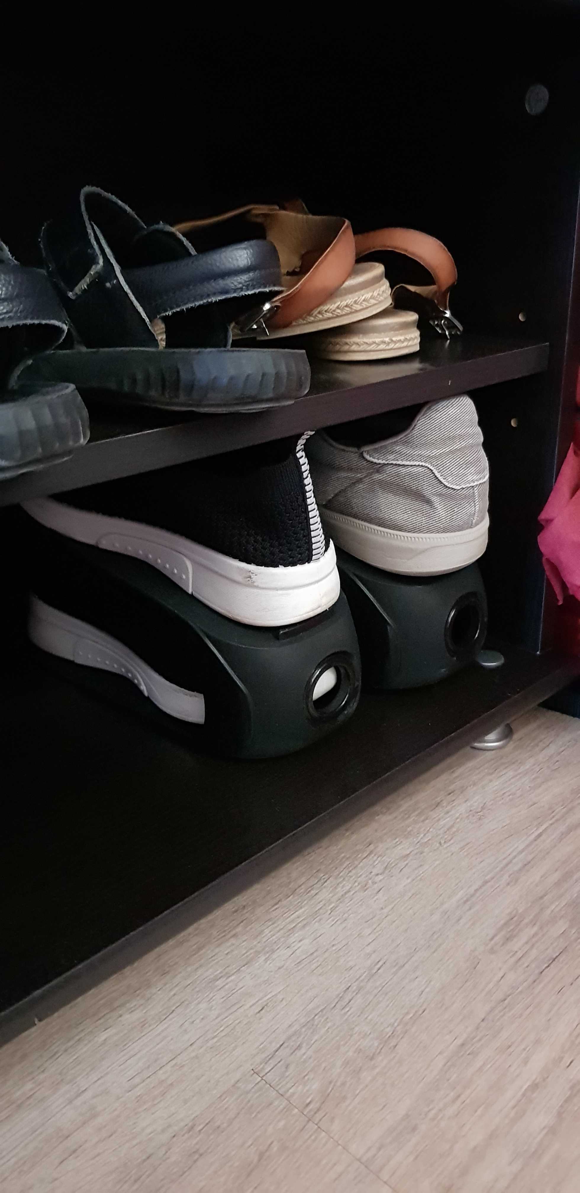 Фотография покупателя товара Подставка для хранения обуви, 28×10×14 см, цвет чёрный - Фото 4