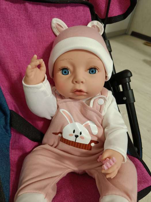 Фотография покупателя товара Пижама для кукол 40-44 см, 3 вещи, текстиль, на липучках - Фото 6