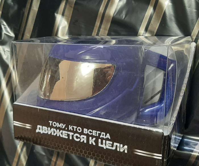 Фотография покупателя товара Кружка «Шлем», синяя, 600 мл