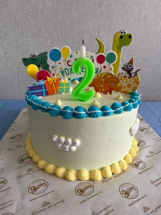 Фотография покупателя товара Украшение для торта «С днём рождения. Динозавры» - Фото 6