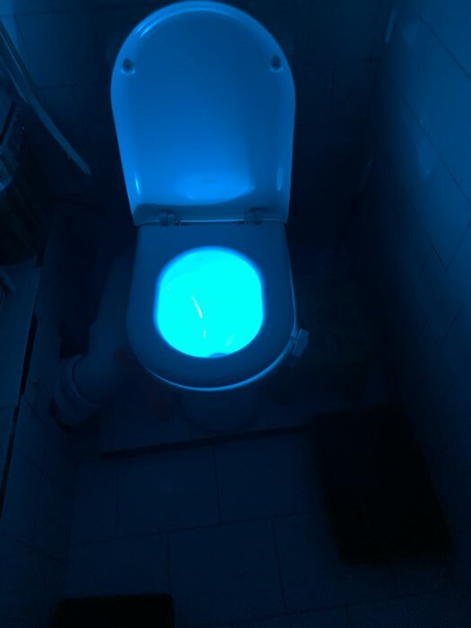 Фотография покупателя товара Светильник для туалета с датчиком движ., RGB, 3 Вт, IP68,  от бат. 3*AAA, белый - Фото 12