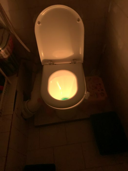 Фотография покупателя товара Светильник для туалета с датчиком движ., RGB, 3 Вт, IP68,  от бат. 3*AAA, белый - Фото 9