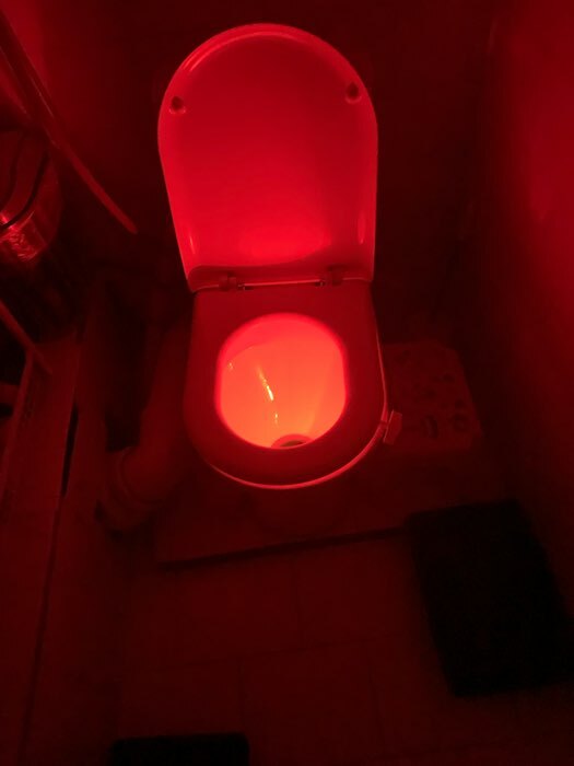 Фотография покупателя товара Светильник для туалета с датчиком движ., RGB, 3 Вт, IP68,  от бат. 3*AAA, белый - Фото 14