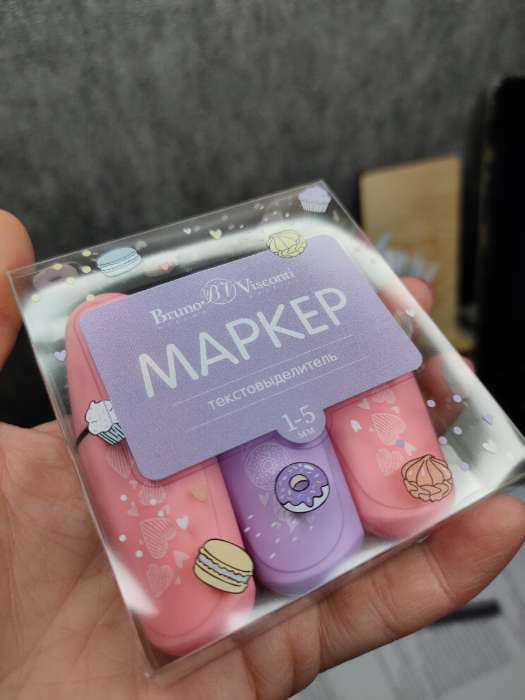 Фотография покупателя товара Набор маркеров-текстовыделителей 3 цвета 1-5.0 мм LadyMarker Mini, мятный/розовый/сиреневый
