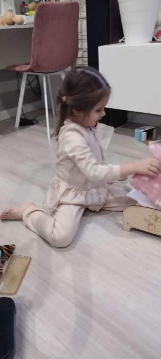Фотография покупателя товара Костюм детский (джемпер, брюки) MINAKU, цвет розовый, рост 110 см - Фото 2