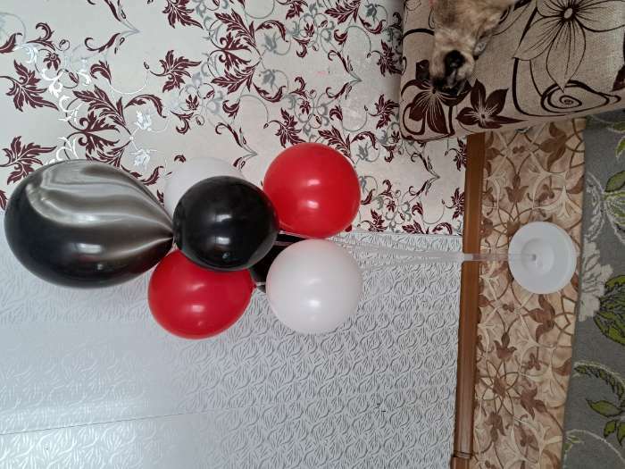 Фотография покупателя товара Стойка для воздушных шаров с подставкой под воду/песок на 7 шаров, высота 100 см - Фото 7