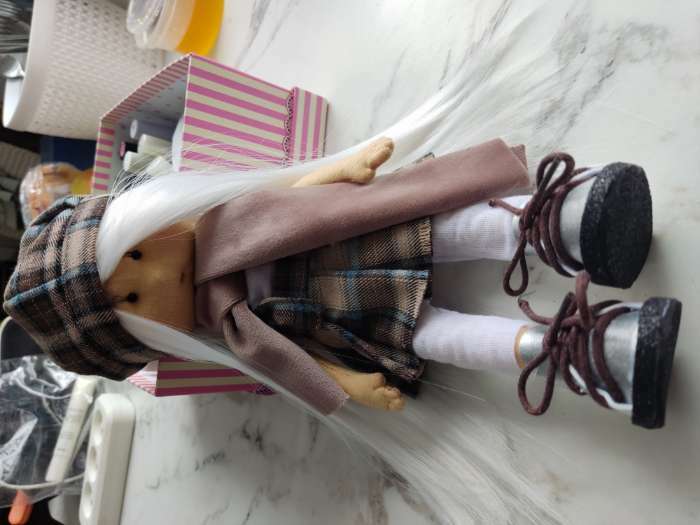 Фотография покупателя товара Набор для шитья. Интерьерная кукла своими руками «Ева», 30 см - Фото 1