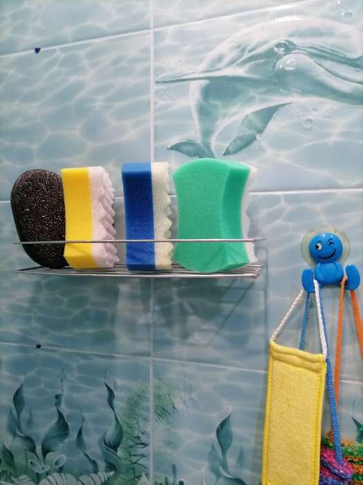 Фотография покупателя товара Полка для ванной прямая, 34×11,5×4,5 см, цвет хром - Фото 1