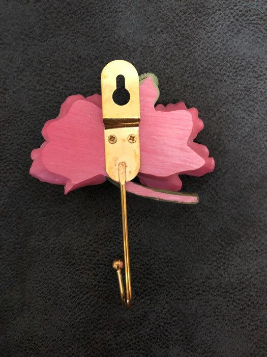 Фотография покупателя товара Крючок декоративный полистоун, металл "Розовые маки" 11,3х9 см