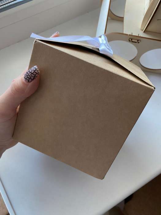 Фотография покупателя товара Коробка подарочная складная крафтовая, упаковка, 12 х 12 х 12 см - Фото 4