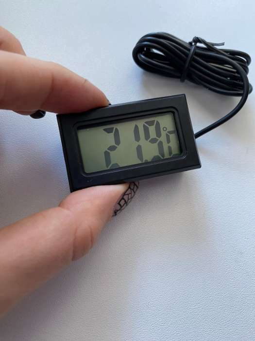 Фотография покупателя товара Термометр цифровой, ЖК-экран, провод 1 м - Фото 1