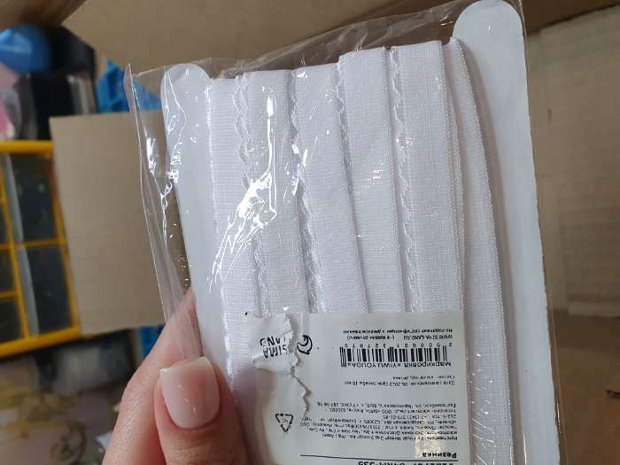 Фотография покупателя товара Резинка ажурная, 10 мм, 10 ± 0,5 м, цвет белый