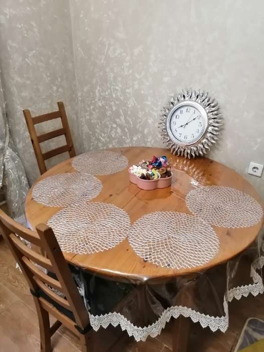 Фотография покупателя товара Набор салфеток сервировочных на стол Доляна «Лея», d=38 см, 4 шт, цвет серебряный
