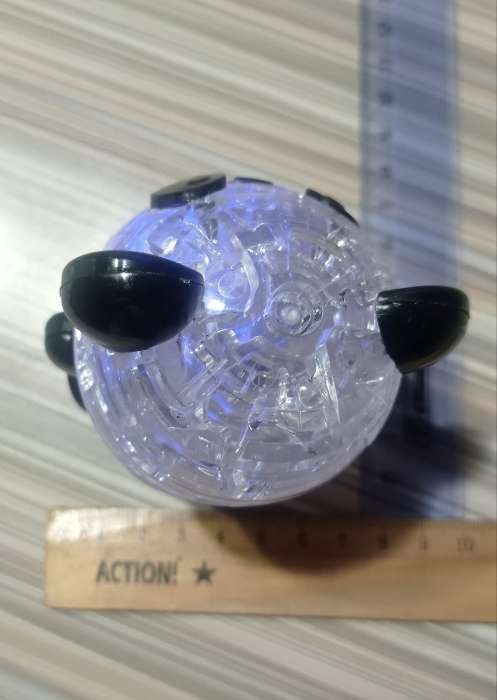 Фотография покупателя товара 3D пазл «Панда», кристаллический, 53 детали, световой эффект, цвета МИКС - Фото 4