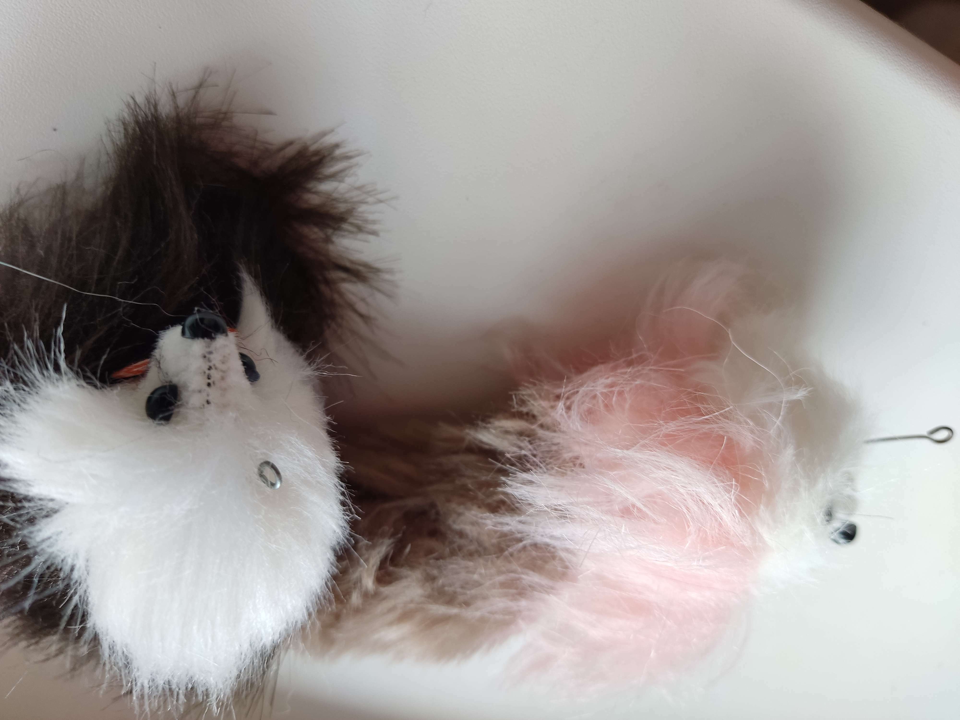 Фотография покупателя товара Мышь из искусственного меха, до 15 см с хвостом, микс цветов - Фото 2