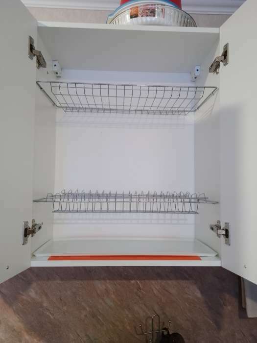 Фотография покупателя товара Комплект посудосушителей с поддоном для шкафа 60 см, 56,5×25,6 см, цвет хром - Фото 2