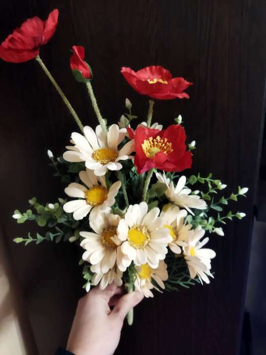 Фотография покупателя товара Цветы искусственные «Арктотис», d=3.5 см, h=35 см, голубые - Фото 1