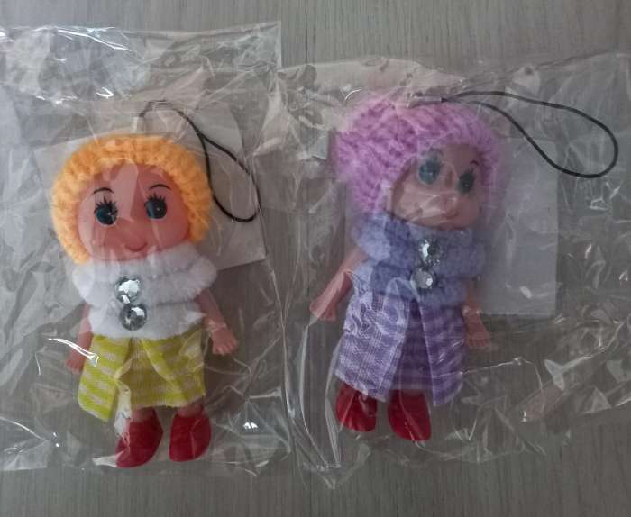 Фотография покупателя товара Кукла-брелок «Куколка», в шапочке и манто, цвета МИКС - Фото 1