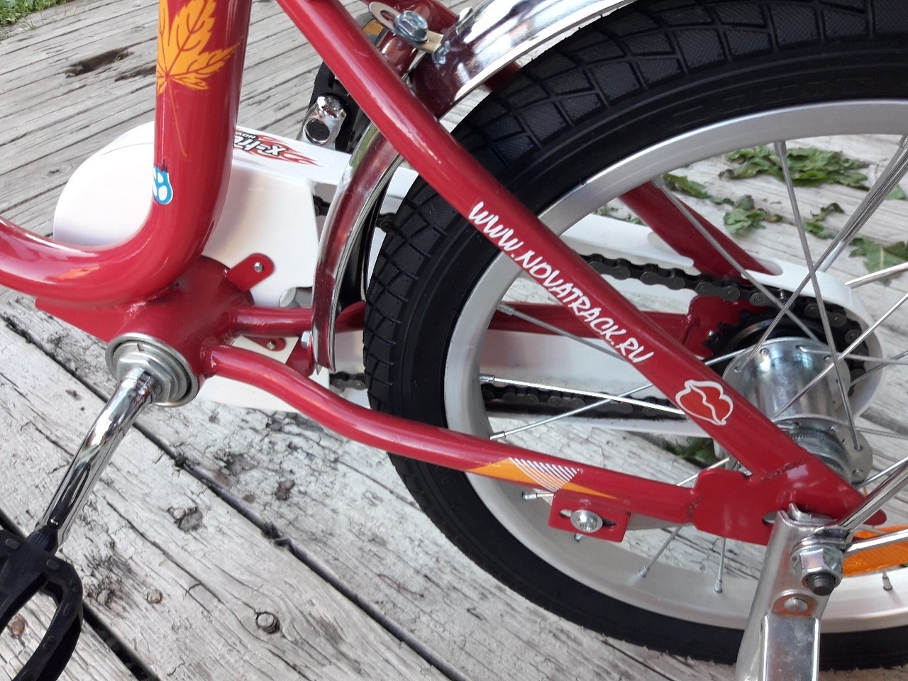 Фотография покупателя товара Велосипед 16" Novatrack Maple, 2019, цвет красный - Фото 10
