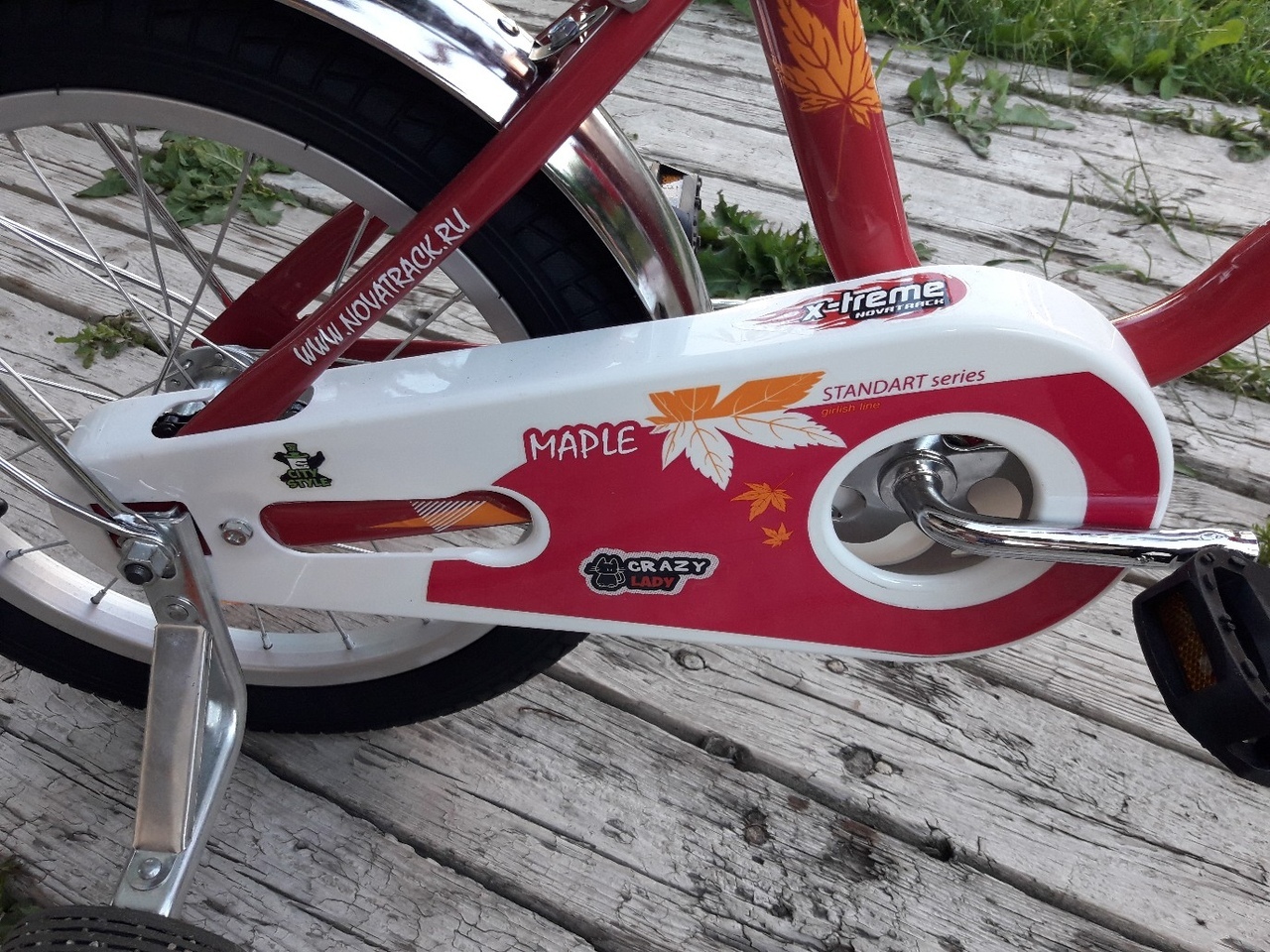 Фотография покупателя товара Велосипед 16" Novatrack Maple, 2019, цвет красный - Фото 12