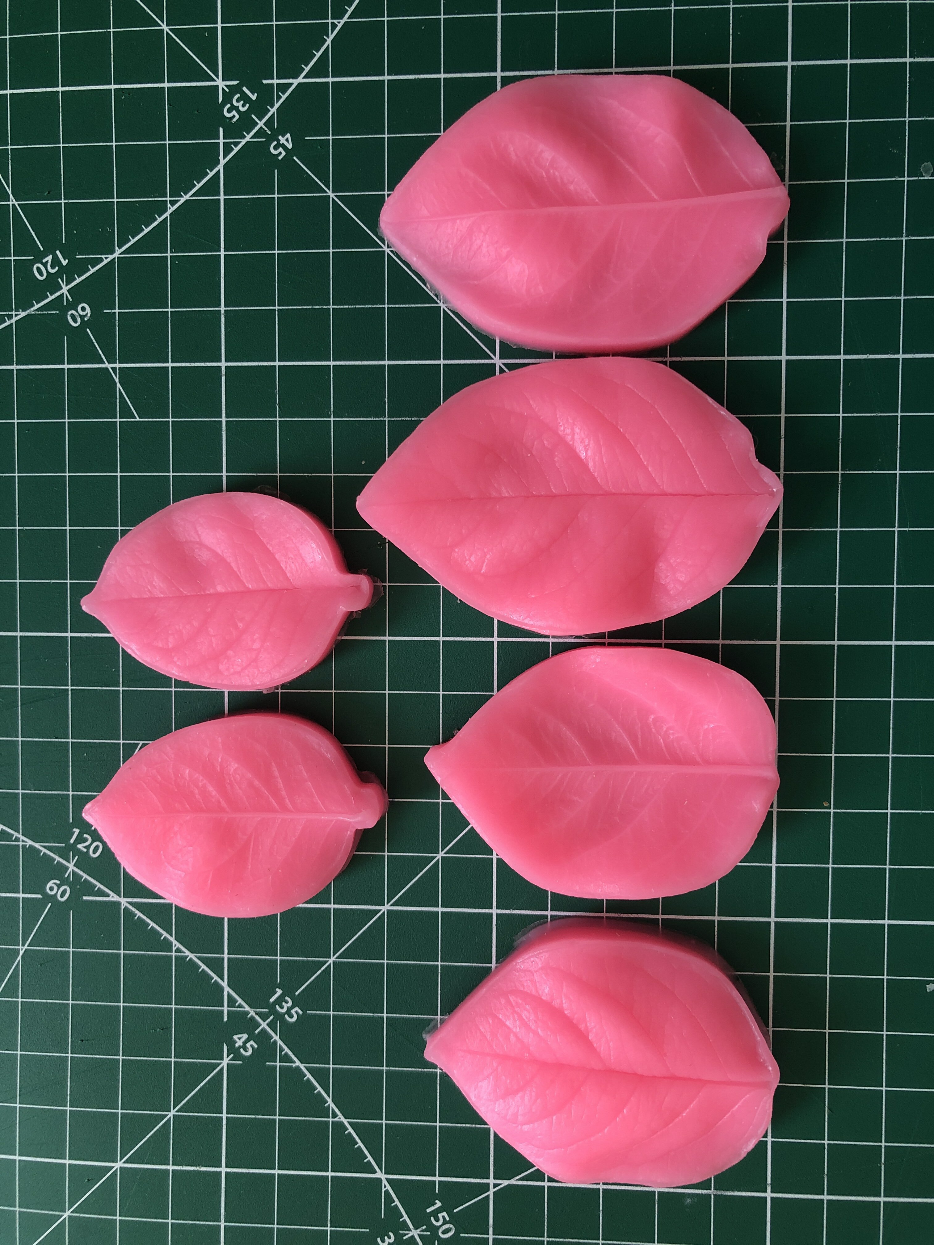 Набор силиконовых молдов «Листья вишни», 3 пары, цвет МИКС (6887489 ...